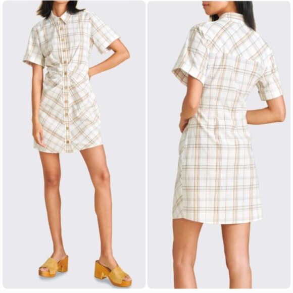 Veronica Beard LORA Plaid Shirt Dress - Picture 1 of 6